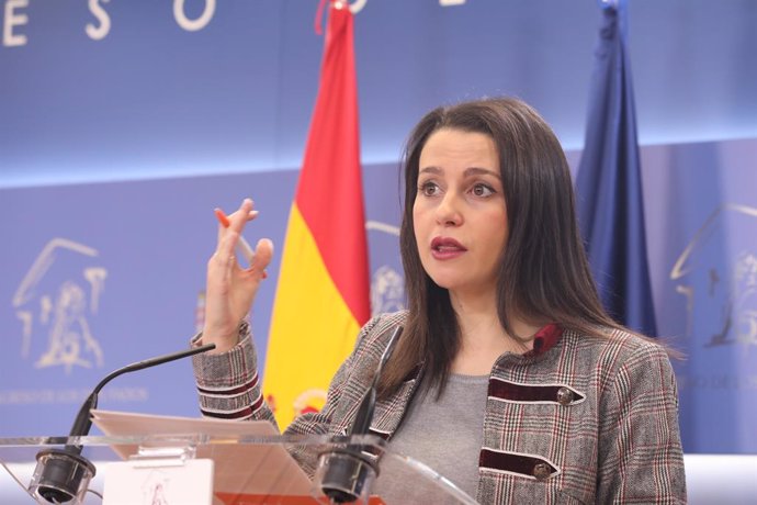 La presidenta de Cs i portaveu al Congrés dels Diputats,  Inés Arrimadas.