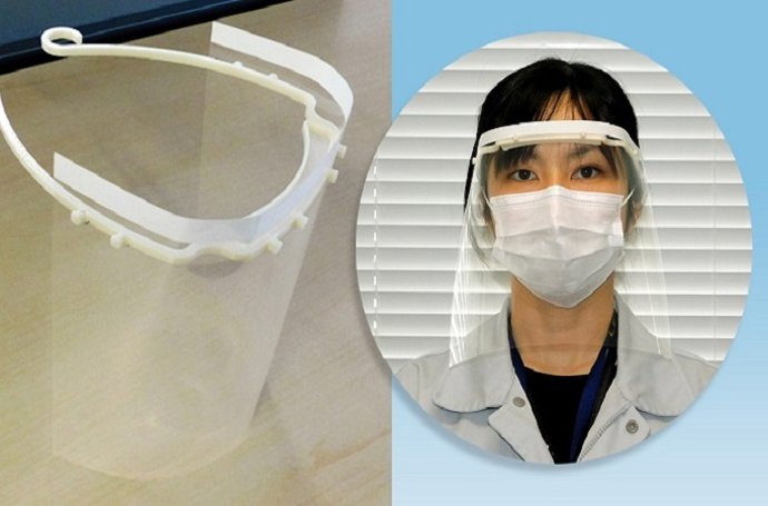 Imagen de las máscaras faciales que Nissan producirá en Japón.