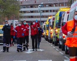 Caravana cerca del Hospital Santa Bárbara de Soria.