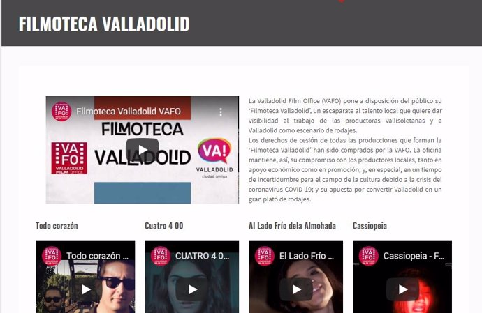Filmoteca Valladolid en la web de la VAFO.