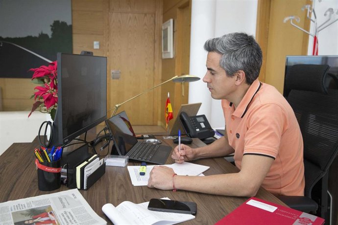 El vicepresidente, Pablo Zuloaga, en videoconferencia