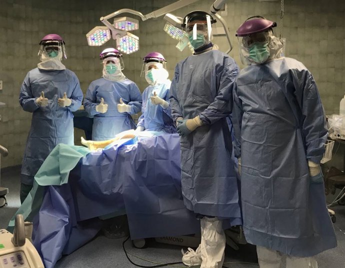 Equipo de profesionales que participó en la operación