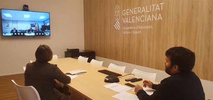 Raquel Tamarit y Vicent Marz en la conferencia sectorial de Cultura