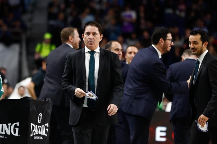 Xavi Pascual en una visita en Euroliga al WiZink Center como entrenador del Panathinaikos