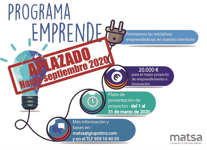 Matsa aplaza el II Programa Emprende.