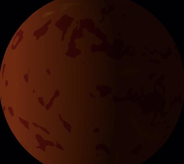 Recreación artística de HD 158259 b, uno de los seis planetas del sistema