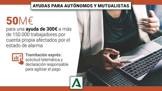Imagen con la ayuda destinada por la Junta a trabajadores autónomos.