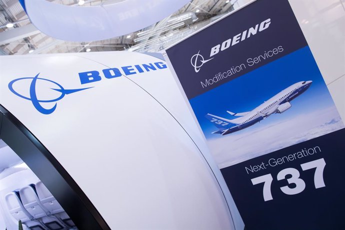FILED - 03 April 2019, Hamburg: New cabin systems for the Boeing 737 are seen displayed at Boeing's stand at the Aircraft Interiors Expo trade fair. Boeing is planning a second attempt to send its Starliner spacecraft to the International Space Station 