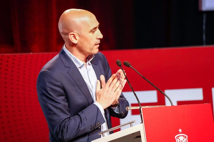 El presidente la Real Federación Española de Fútbol (RFEF) Luis Rubiales