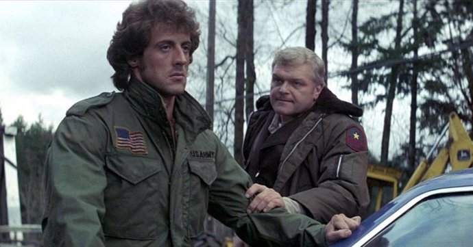 Sylvester Stallone y Brian Dennehy en Rambo