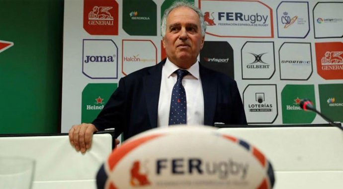 El presidente de la Federación Española de Rugby (FER), Alfonso Feijoo