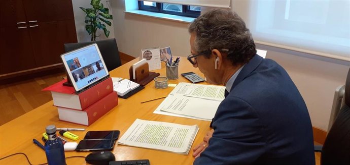 El consejero Celso Díaz comparece por videoconferencia ante el Parlamento
