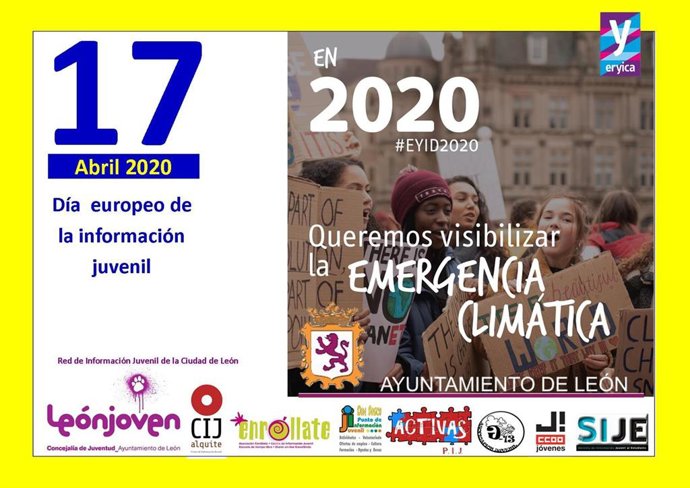 Cartel Del Día Europeo De La Información Juvenil Al Que Se Ha Sumado León.