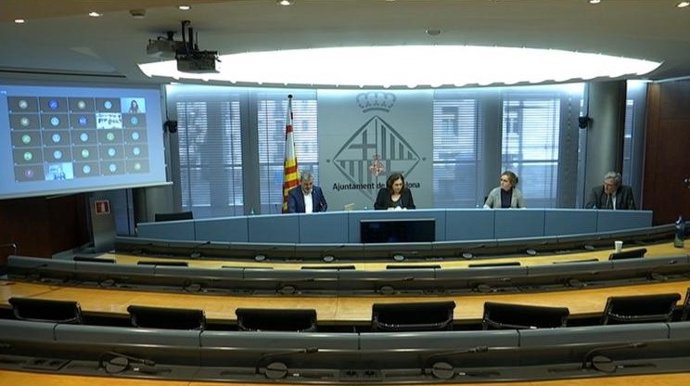 Pleno telemático del Ayuntamiento de Barcelona sobre la actuación de la ciudad en la crisis de la Covid-19