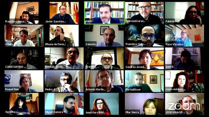 Pleno telemático en la Diputación de Albacete.