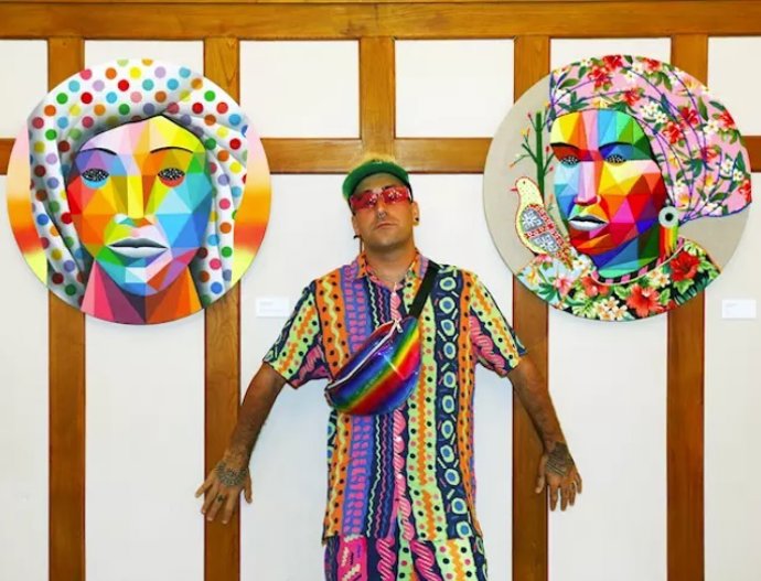 Imagen de recurso del artista urbano Okuda.