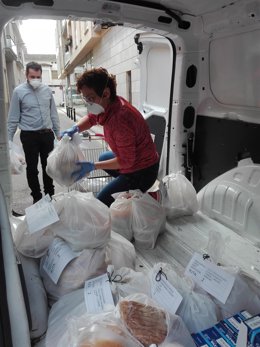 Reparto de comida de Cáritas Mallorca