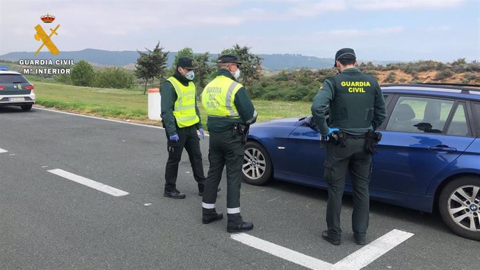 Control de Guardia Civil en La Rioja ante el coronavirus
