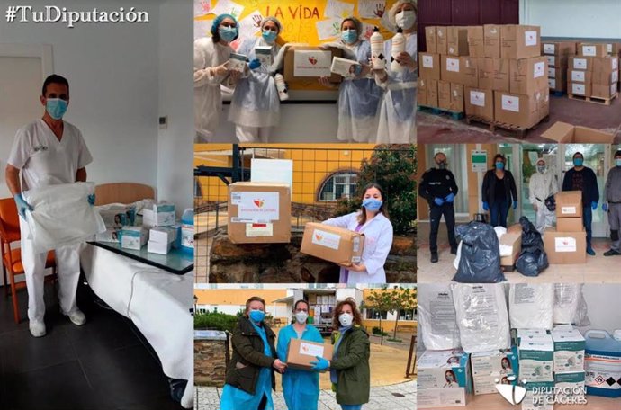 La Diputación de Cáceres entrega material de protección a las residencias de mayores de la provincia