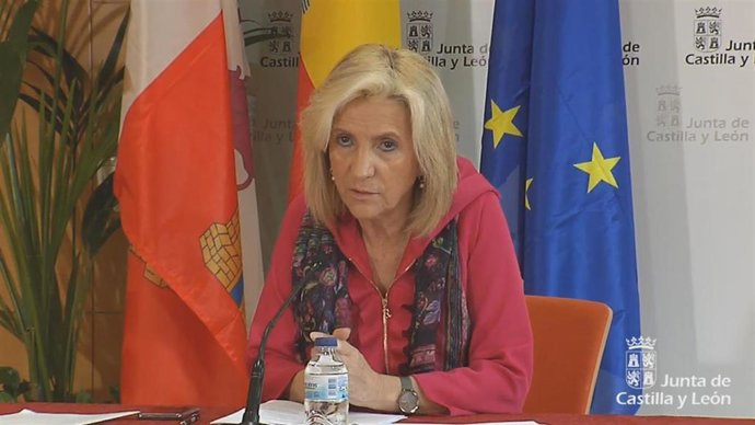 La consejera de Sanidad, Verónica Casado, en rueda de prensa.