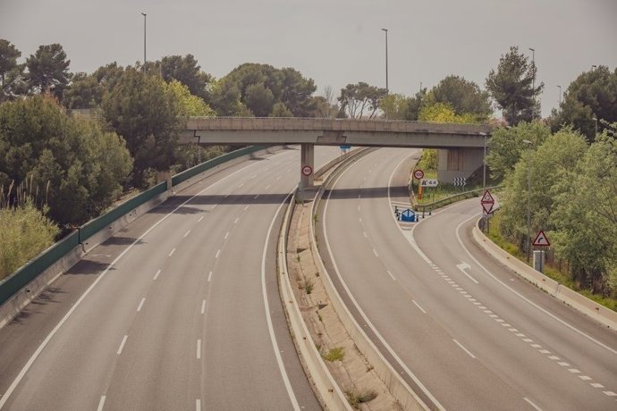 Ausencia de tráfico en entradas y salidas de Barcelona
