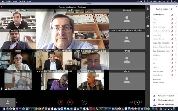 Granada.- Coronavirus.- El presidente de la Diputación se reúne con las organiza