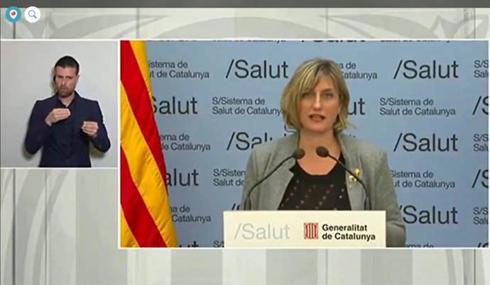 Roda de premsa telemtica de la consellera de Salut de la Generalitat, Alba Vergés, sobre el coronavirus