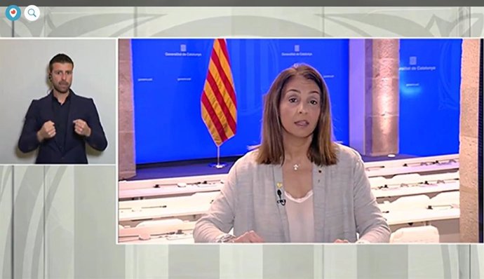 Roda de premsa telemtica de la consellera de la Presidncia i portaveu de la Generalitat, Meritxell Budó, sobre el coronavirus