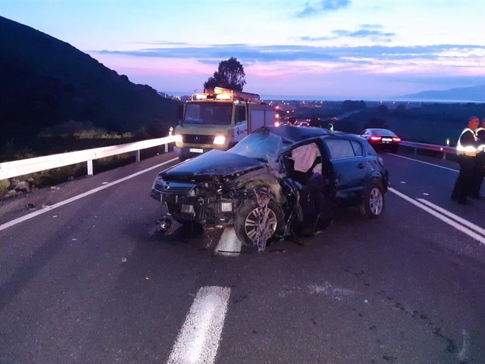 Accidente de tráfico en la N-340 a la altura de Tarifa (Cádiz)