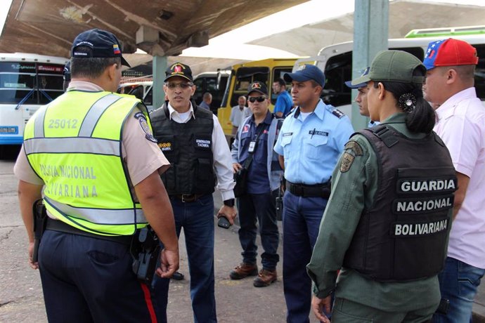 Policía Nacional Bolivariana y Guardia Nacional Bolivariana en Táchira