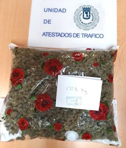Incautado más de un de 1 kilo de marihuana.