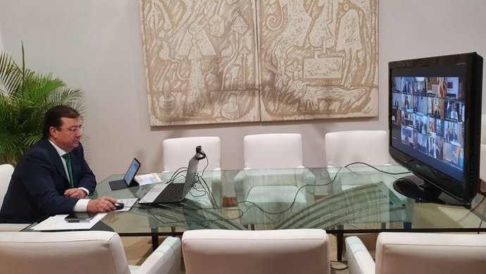 Vara, durante la videoconferencia de Presidentes