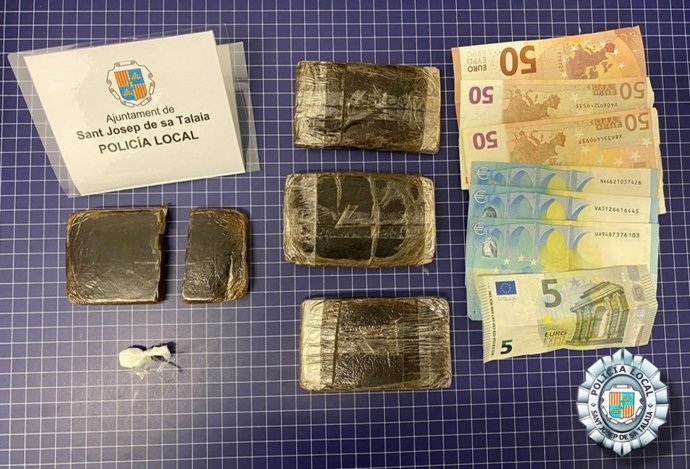 Droga incautada a un hombre en Sant Josep (Ibiza) en un control.