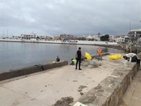 El Ayuntamiento de Palma comienza a renovar el muro de Cala Gamba