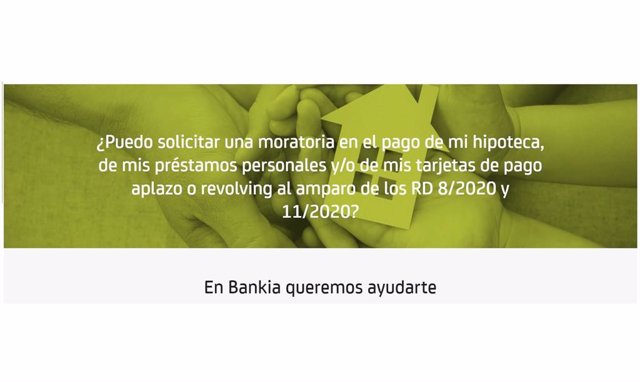 Simulador de Bankia para pedir la morastoria hipotecaria.