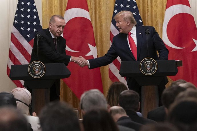 Recep Tayyip Erdogan y Donald Trump durante un encuentro en 2019. 