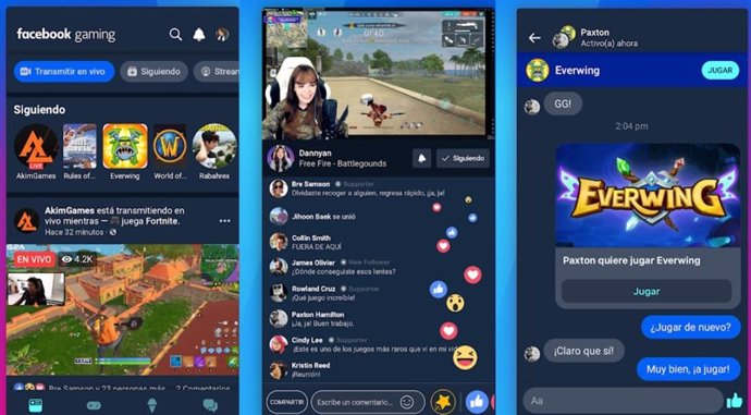 Facebook lanza su aplicación Gaming para 'streaming' de videojuegos desde el móv