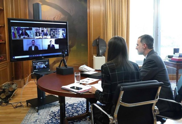 Los Reyes se réunen por videoconferencia con Irene Lozano y deportistas olímpicos y paralímpicos para analizar el impacto de la COVID-19