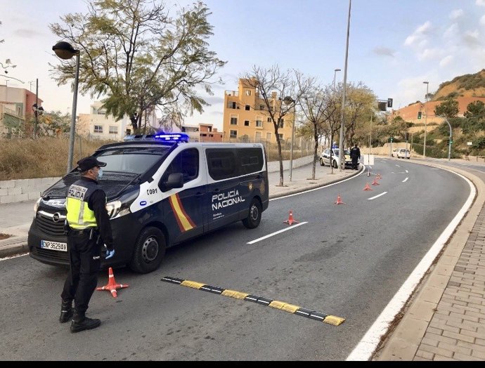 Imagen de un control de Policía Nacional.