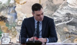 El presidente del Gobierno, Pedro Sánchez, preside la reunión del Comité Técnico de Gestión del COVID-19 en el día 37 del estado de alarma decretado por la crisis del coronavirus, en Madrid (España), a 20 de abril de 2020.