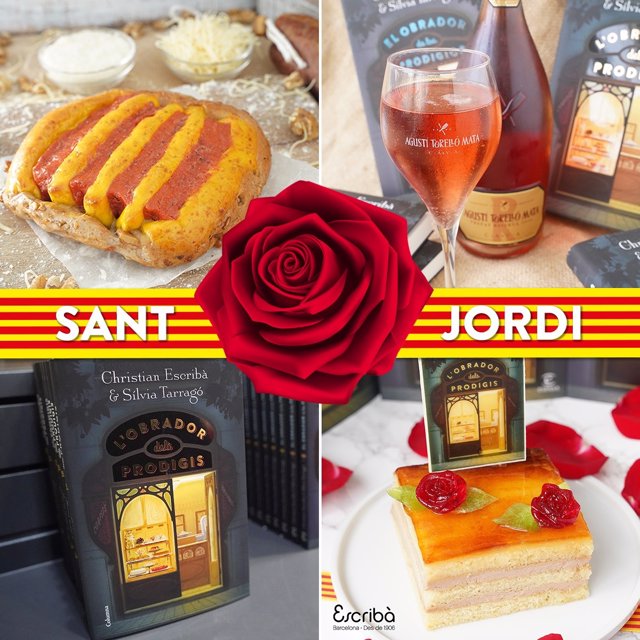 La pastelería barcelonesa Escribà celebrará Sant Jordi enviando libros y rosas junto al tradicional Pa de Sant Jordi