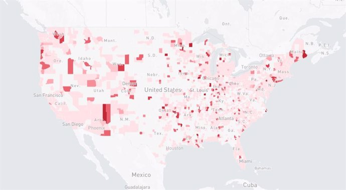 El mapa del alcance del coronavirus de Facebook con los casos de ciudadanos con 
