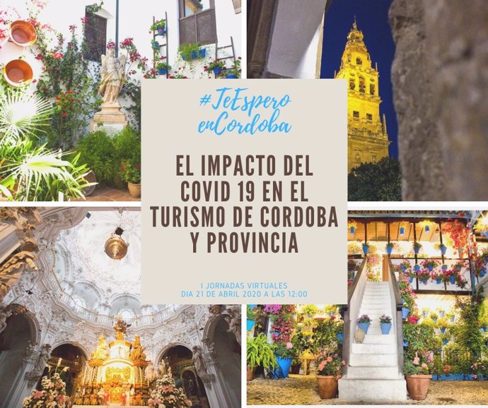 Cartel de la jornada de análisis del sector turístico en Córdoba tras el Covid-19.