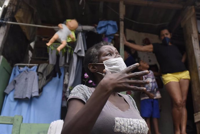 Residentes de la favela de Santa Marta, en el barrio de Botafogo, Río de Janeiro.