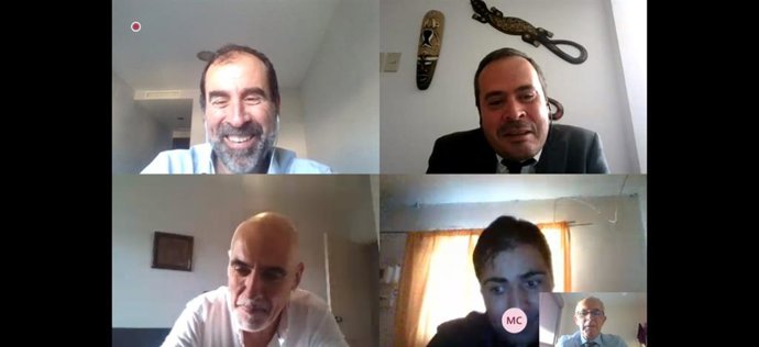 Imagen de los responsables de la investigación, por videoconferencia