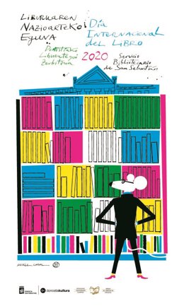 Cartel del Día del Libro 2020 de San Sebastián