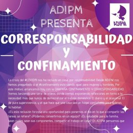 Campaña de Adipm sobre corresponsabilidad y confinamiento
