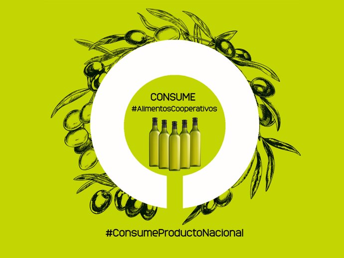 Imagen de la campaña de Cooperativas Agro-alimentarias para el consumo de aceite de oliva nacional. 