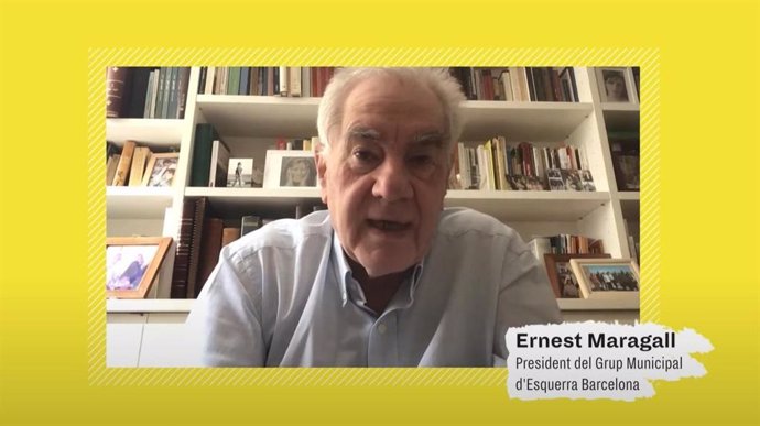 El líder d'ERC a l'Ajuntament de Barcelona, Ernest Maragall, en el vídeo de la campanya 'Impulsem l'Endem'