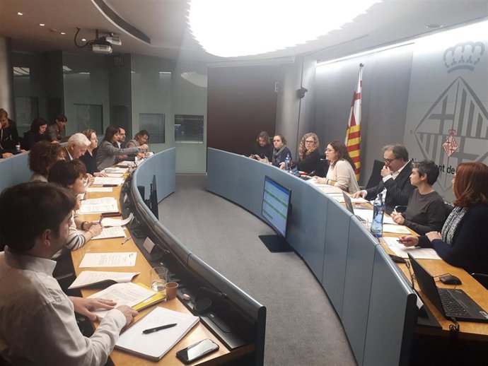 Imagen de archivo de una comisión de Derechos Sociales, Cultura y Deportes del Ayuntamiento de Barcelona, el 21 de enero de 2020.